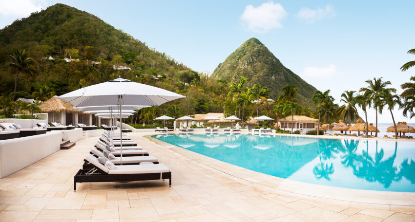 pool in resort sugar beach st lucia