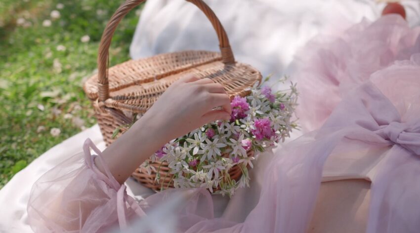 Flowers in a basket