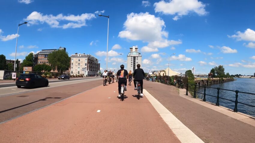 Ride bike in Amsterdam